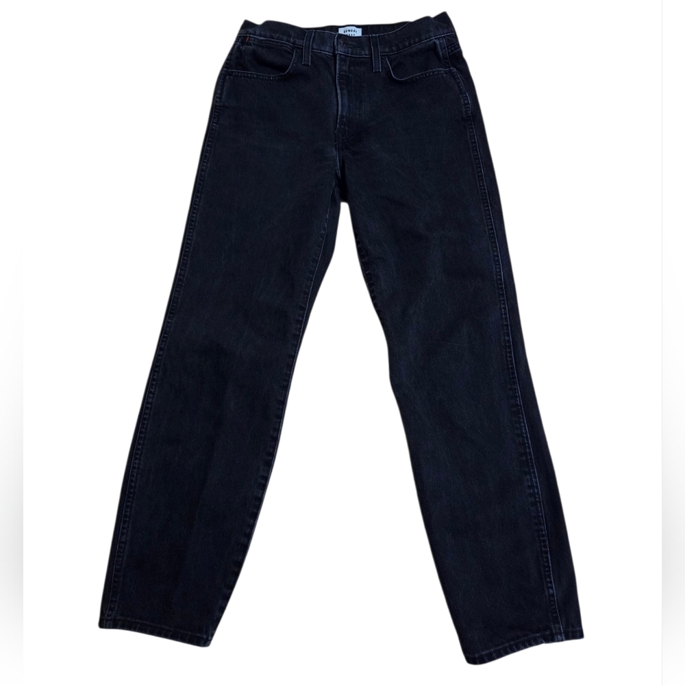 🎉 3/$60 Aritzia Sunday Best Black High-Waisted Straight Leg Denim Jeans Size 26 - Picture 2 of 10